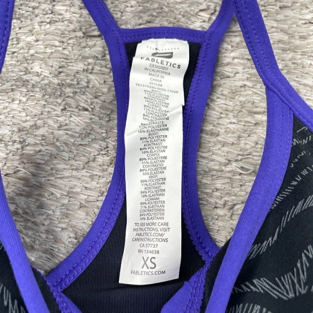 Fabletics Norwalk Tank Purple Zebra NEW - Picture 4 of 10